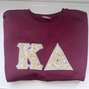 Kappa Delta Sorority Letters Crew Neck Long Sleeve